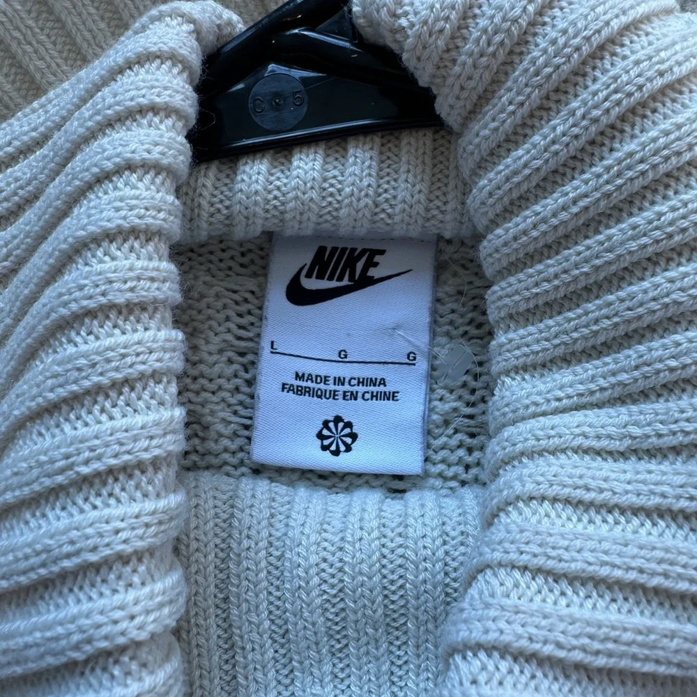 Nike Men's Cream Turtleneck Sweater